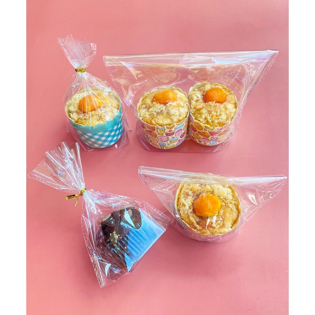 Túi Đựng Cupcake Loại 1 Cup - 2 Cup, Túi Đựng Cup Bông Lan Trứng Muối - Set 100g