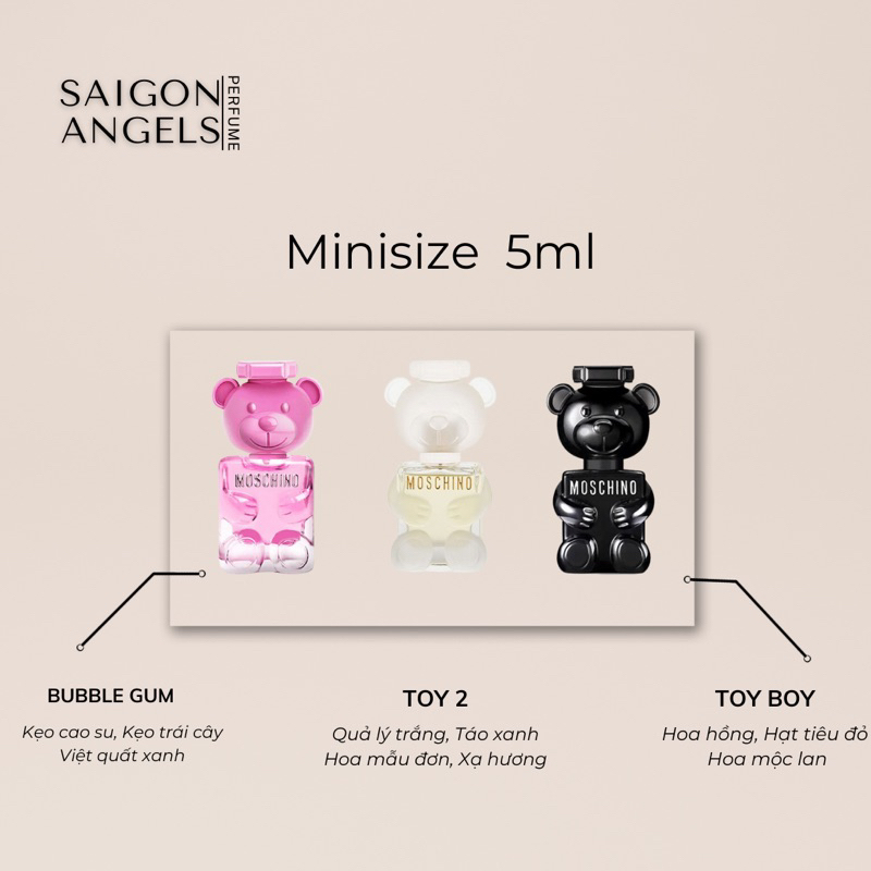 Nước Hoa Mini Moschino Gấu • Bubble Gum •Toy 2 • Toy boy