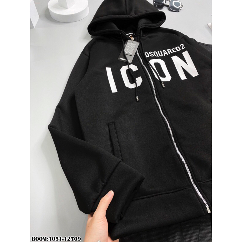 Áo nỉ hoodie thu đông DSQ2 ICON lên đồ bao có bồ. ảnh thật_1051
