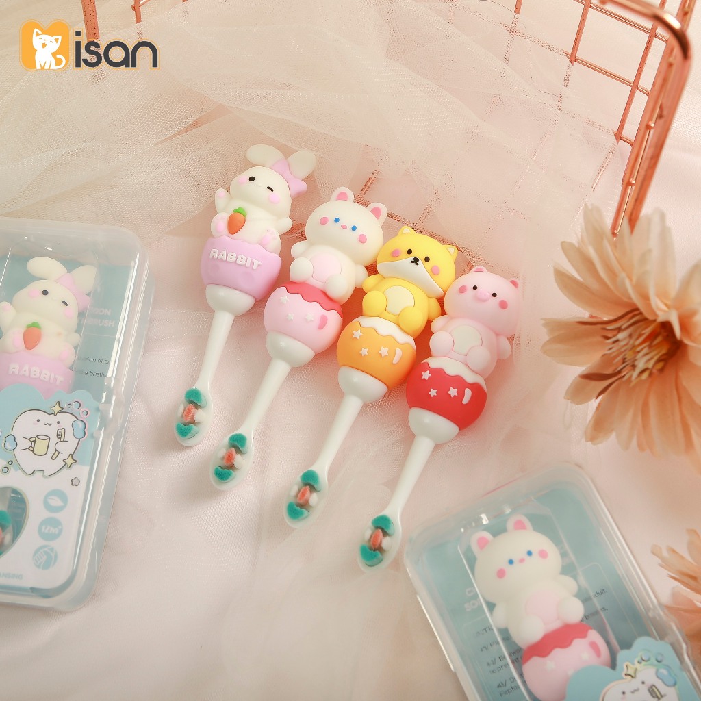 Bàn chải MISAN có hộp đựng cho bé nhiều mẫu phân màu bé trai, bé gái dẽ thương