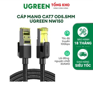 Cáp mạng cat7 od5.5mm truyền dữ liệu giữa các máy tính chính hãng ugreen nw150 1-5m
