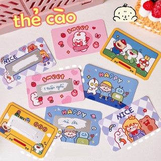 Set Thẻ Giấy Cào Ghi Lời Nhắn May Mắn Trúng Thưởng Fortune Scratch Card Lucky Draw
