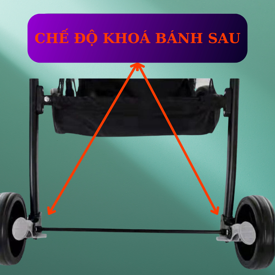 Xe đẩy cho bé sơ sinh, xe cho  e bé gấp gọn 3 tư thế cho bé