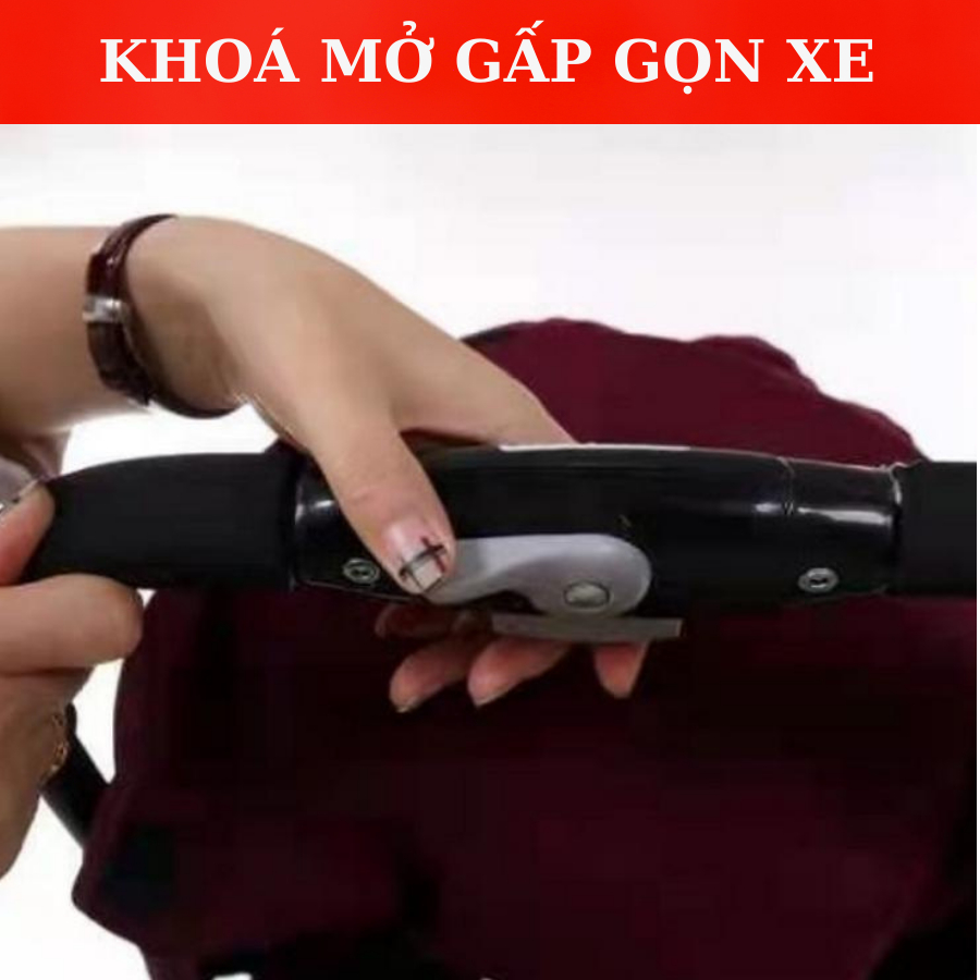Xe đẩy cho bé sơ sinh, xe cho  e bé gấp gọn 3 tư thế cho bé