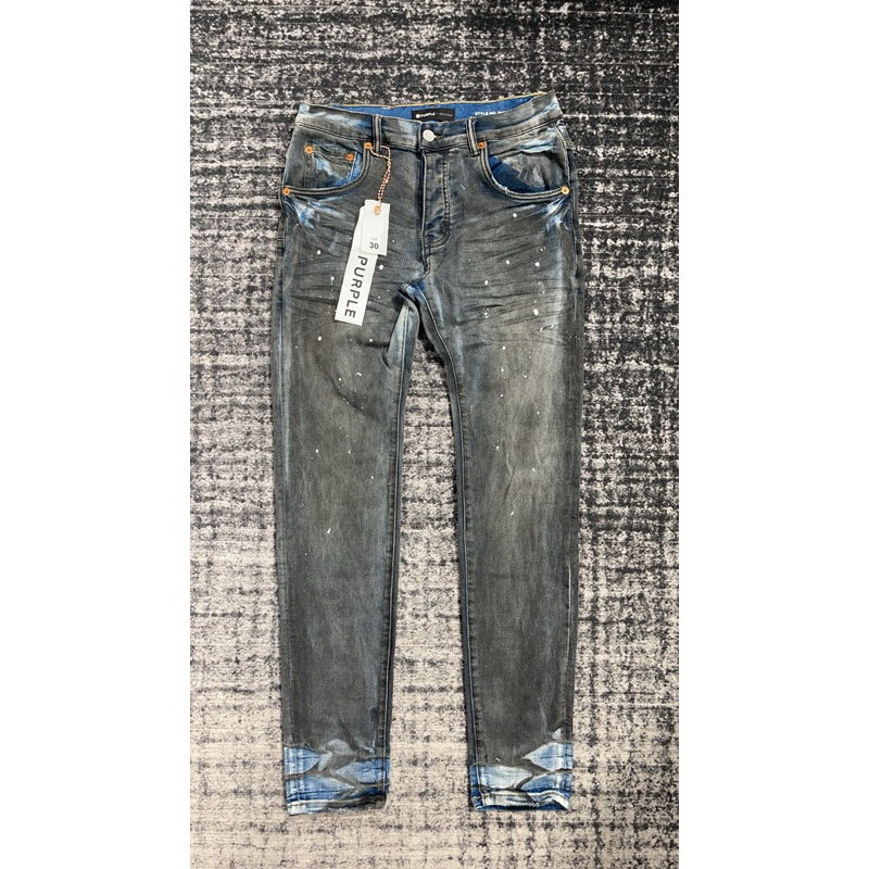 ⚜️Quần Jeans Purple neww 2023 𝐋𝐢𝐤𝐞𝐚𝐮𝐭𝐡 wash màu bẩn kèm vẩy sơn xịn xò