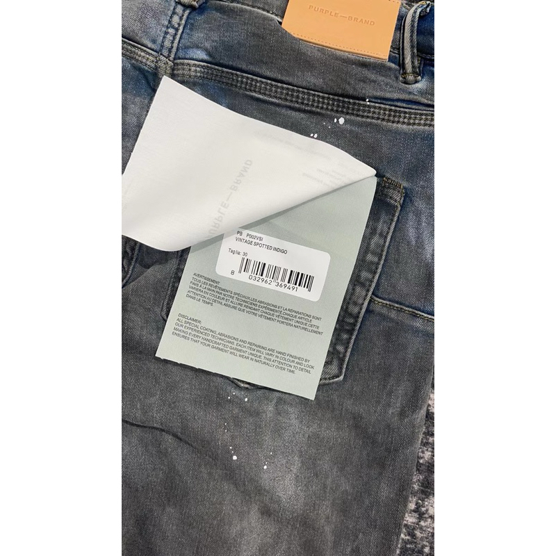 ⚜️Quần Jeans Purple neww 2023 𝐋𝐢𝐤𝐞𝐚𝐮𝐭𝐡 wash màu bẩn kèm vẩy sơn xịn xò