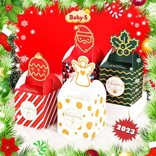 Hộp quà tặng Noel nắp hộp hình 3D Baby-S, Hộp đựng quà Giáng sinh nhỏ xinh nhiều màu sắc tươi sáng – SG011