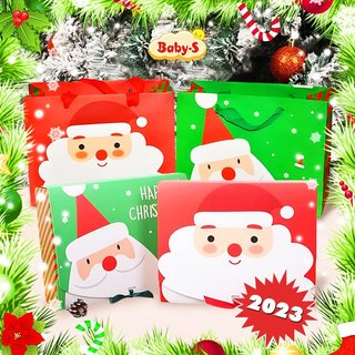 Hộp quà tặng Noel hình ông già ngộ nghĩnh Baby-S, Set hộp đựng quà Giáng sinh nhiều màu sắc tươi sáng – SG006