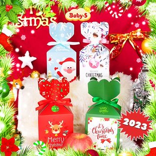 Hộp quà tặng Noel phong cách Hàn Quốc Baby-S, Hộp đựng quà Giáng sinh nhỏ xinh nhiều màu sắc tươi sáng – SG004