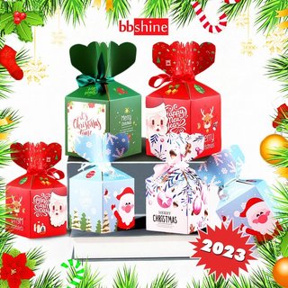 Hộp đựng quà Giáng sinh phong cách Hàn Quốc BBShine, Hộp quà Noel nhỏ xinh nhiều màu sắc tươi sáng – G004