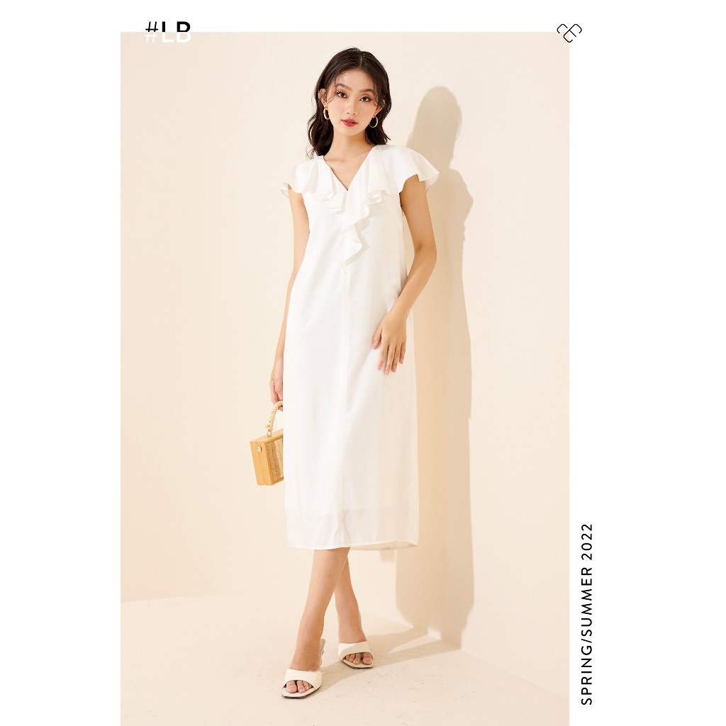 Đầm suông phối bèo cách điệu - Everluxe