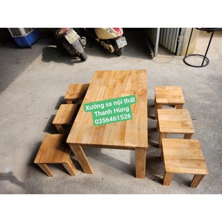 Bàn Ghế Gỗ Cao su- Bàn Ghế Gỗ Quán Cafe