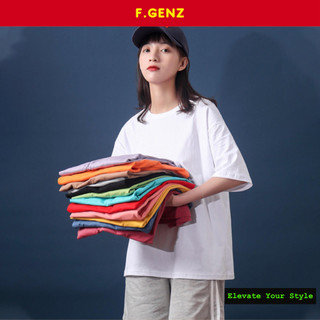 Áo thun basic nam nữ unisex phông trơn nhiều màu tay lỡ oversize form rộng f.genz