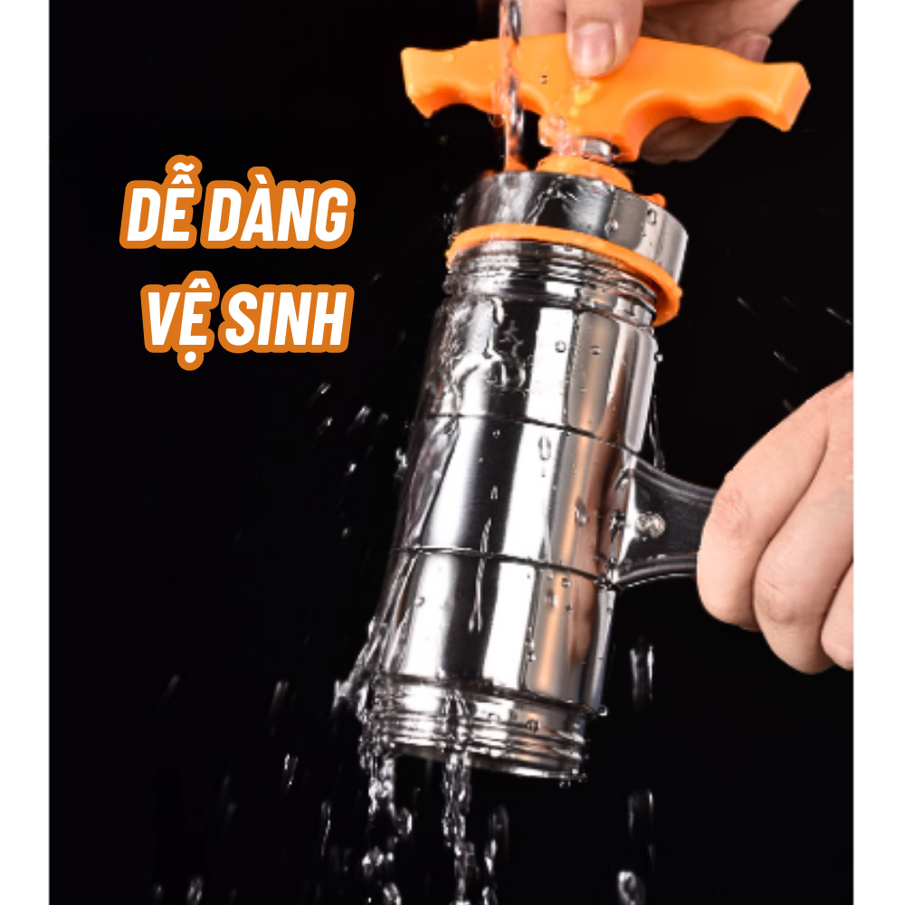 Khuôn Máy Ép Làm Bún Tươi, Mỳ Sợi, Mì Nui, Làm Bánh Canh Tại Nhà 5 Đầu Cắt Inox Đa Năng Cao Cấp, Tiện Ích Cho Gia Đình