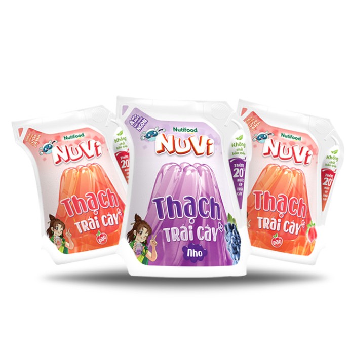 Túi nuvi Jelly 110ml trái cây thạch đào/ thạch nho