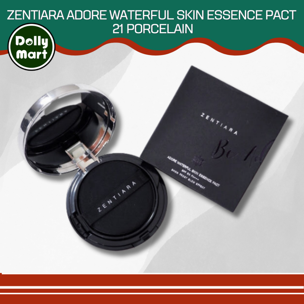 ZENTIARA ADORE WATERFUL SKIN ESSENCE PACT 21 PORCELAIN Phấn nền với kết cấu Balm mịn màng, hộp đựng sang trọng