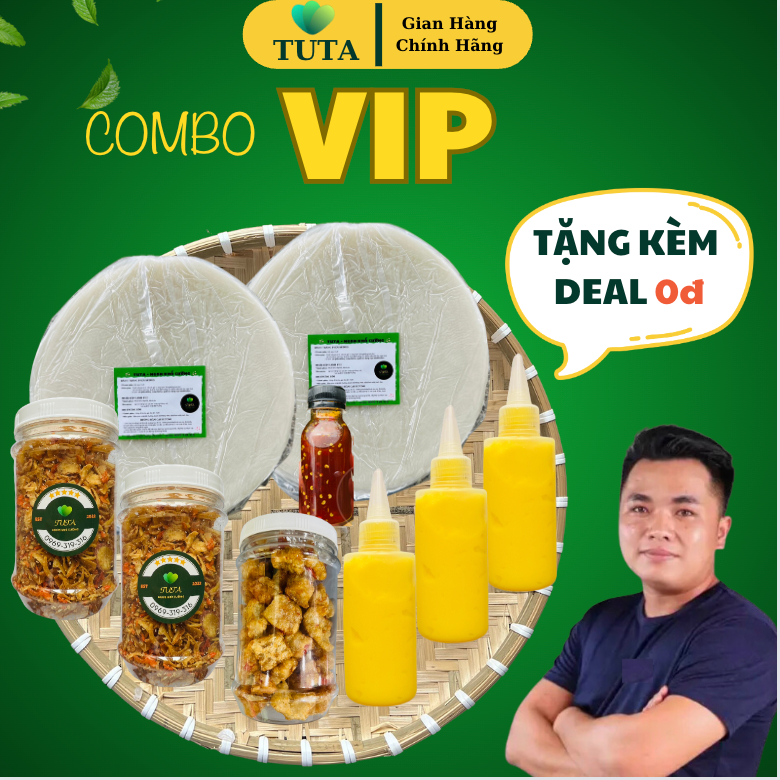 Bánh Tráng Phơi Sương 💖TUTA💖 600g Bánh Tráng Loại l + Muối Tôm Hành phi + Bơ Trứng siêu béo