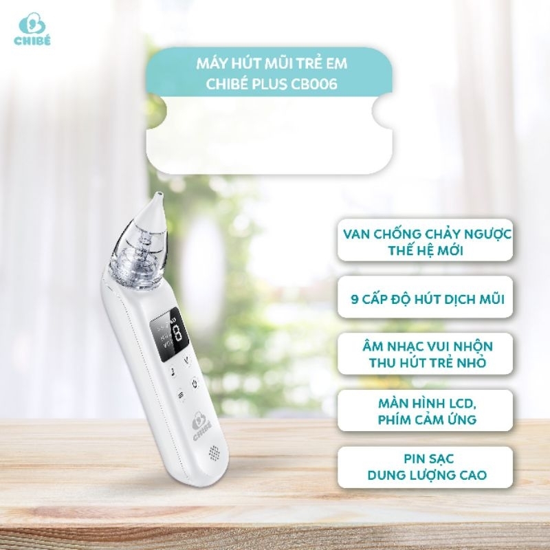MÁY HÚT MŨI KHÔNG DÂY CHIBÉ Plus CB006 - Máy hút mũi cho bé CHIBE - máy hút mũi cầm tay CHIBÉ - bảo hành 18 tháng