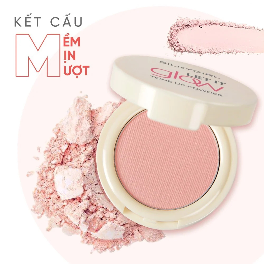 Silkygirl Phấn phủ nâng tông Let it Glow Tone Up Powder 7g - 01 Radiant