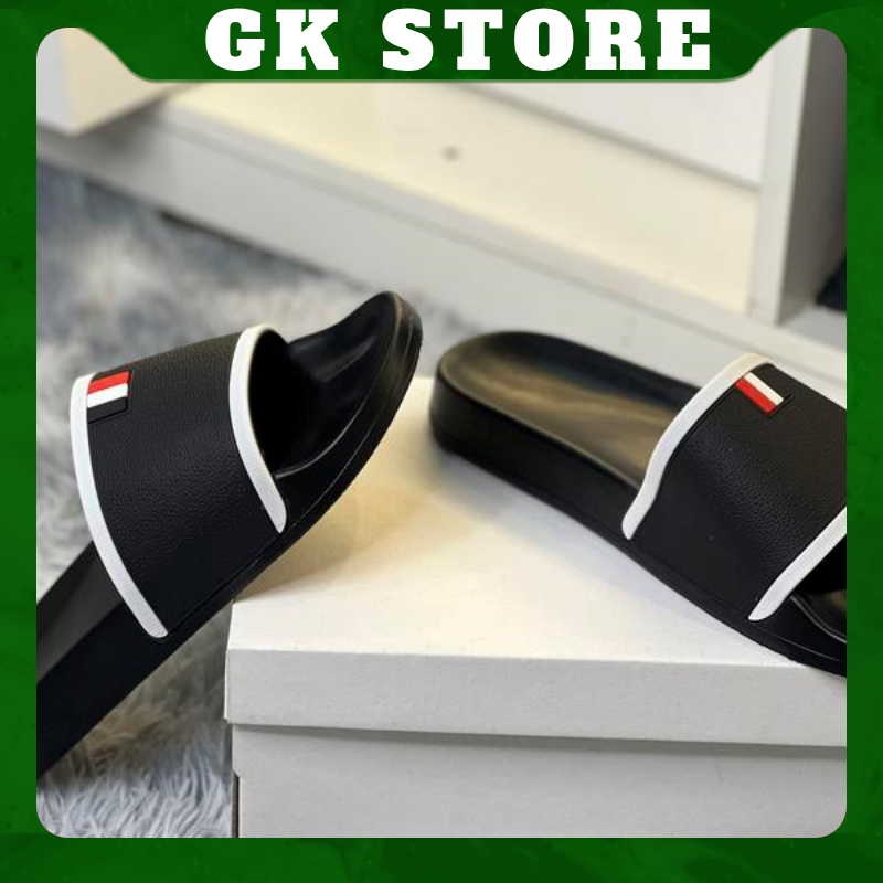 Dép lê thời trang quai ngang nam THOM đen. Hàng sẵn kho từ 38-43  - GK STORE