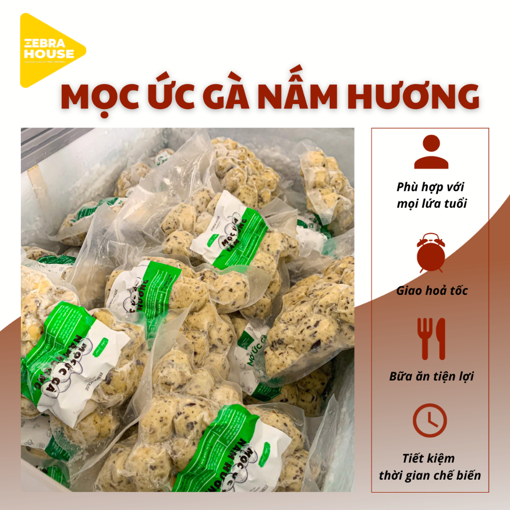 Mọc Ức Gà Nấm Hương Rau Củ 500gr