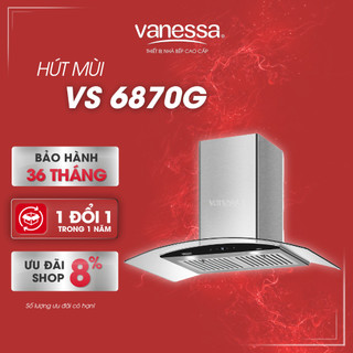 Máy hút mùi vs 6870g vanessa 70cm, dạng kính cong