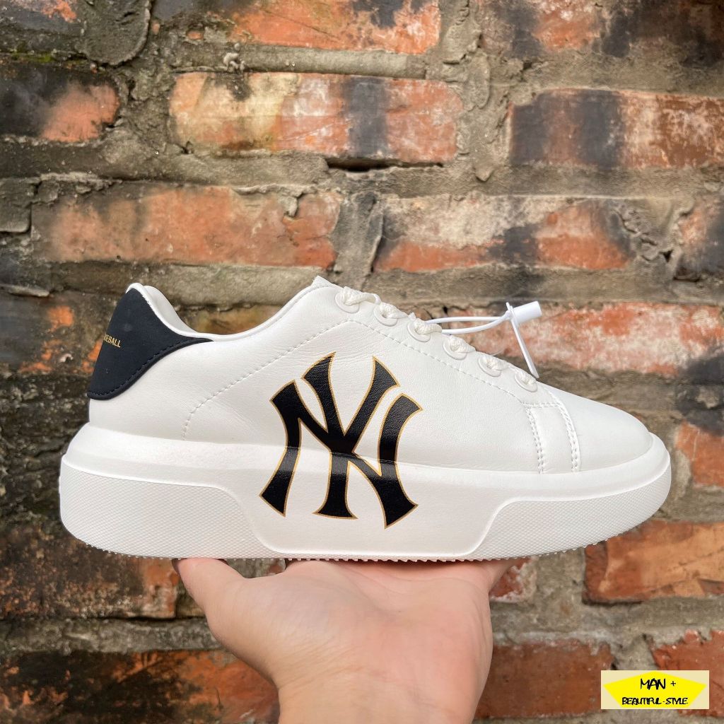 Giày MLB MC Queen chữ NY, LA nam nữ, Giày Thể Thao MCQ in chữ LA,NY phối vàng, phối đen mẫu mới nhất