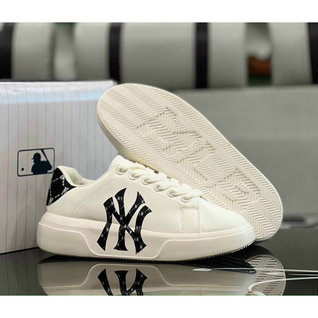 Giày MLB MC Queen chữ NY, LA nam nữ, Giày Thể Thao MCQ in chữ LA,NY phối vàng, phối đen mẫu mới nhất