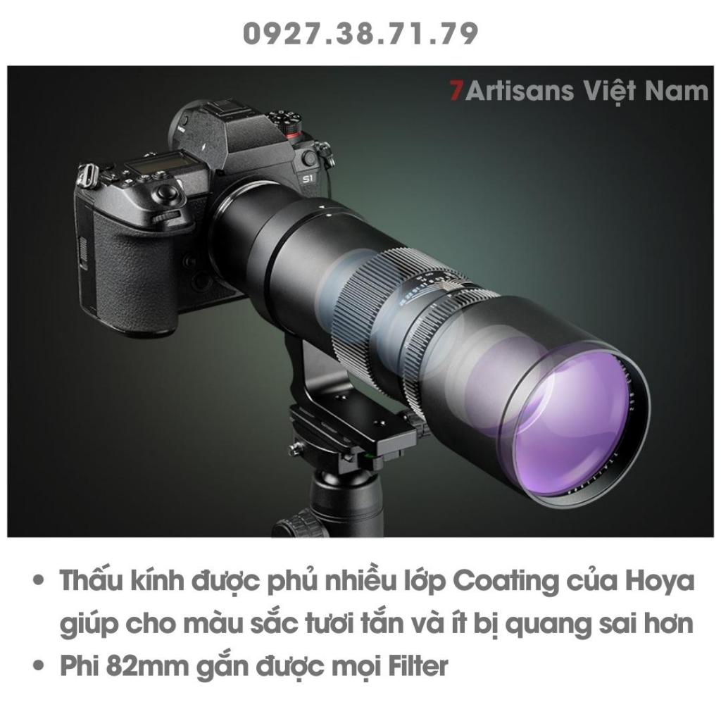 Ống kính siêu Tele TTArtisan 500mm F6.3 Full-Frame cho Sony E/FE, Nikon Z, Canon RF và Leica L