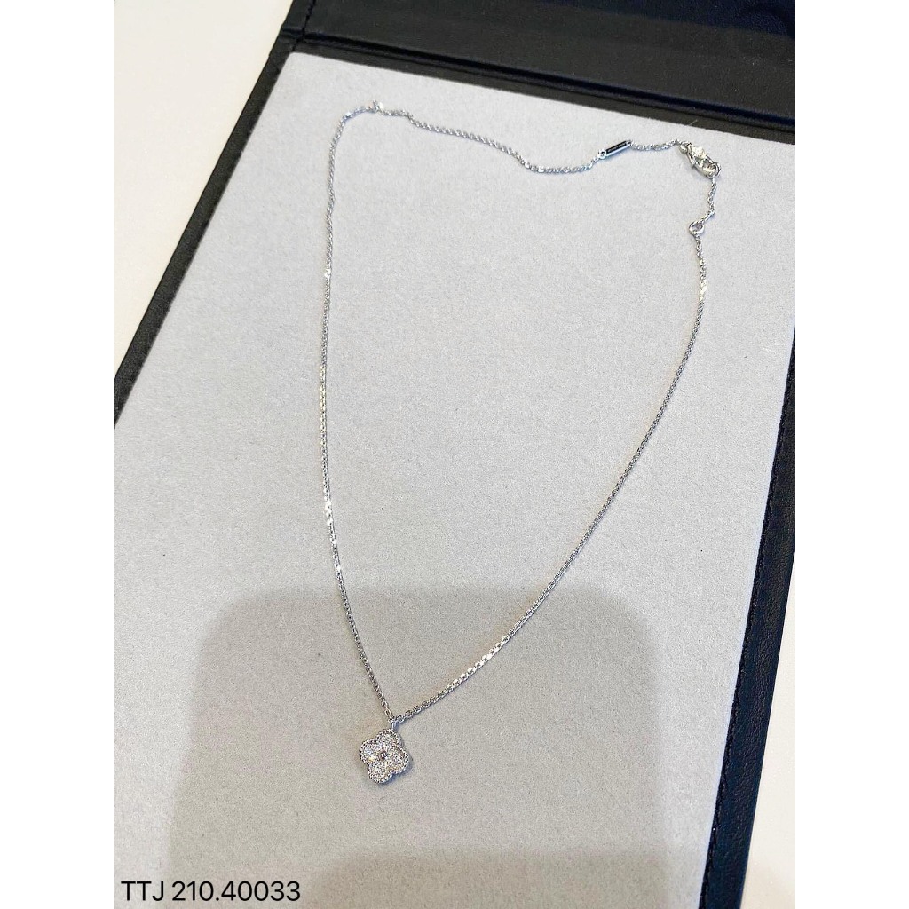 Bộ Hoa Full Đá HD Jewelry - Set Trang Sức Với 3 Món Dây Chuyền, Bông Tai, Lắc Tay VCA Hoa Full Đá 0.9mm