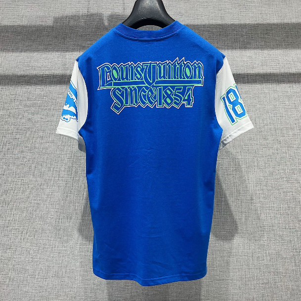 Áo phông LV Xanh An Thuyên cotton mượt dày xịn hình in sắc nét form rộng unisex cực cháy phố