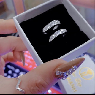 Nhẫn đôi tình yêu kỉ niệm bạc ta HHJ