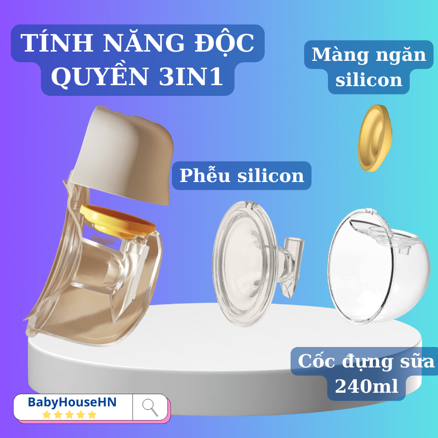 Máy Hút Sữa Không Dây Rảnh Tay Doopser 8010 Cao Cấp Giúp Mẹ Vừa Vắt Sữa Cho Bé Vừa Làm Được Các Công Việc Yêu Thích