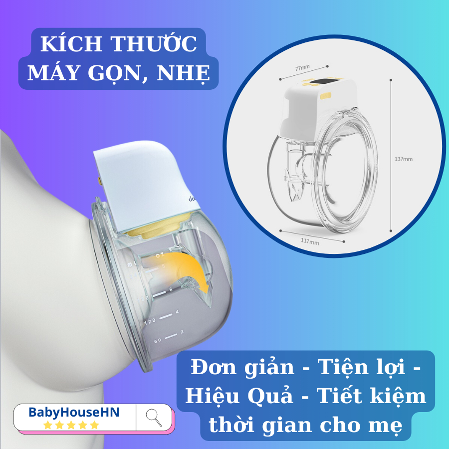 Máy Hút Sữa Không Dây Rảnh Tay Doopser 8010 Cao Cấp Giúp Mẹ Vừa Vắt Sữa Cho Bé Vừa Làm Được Các Công Việc Yêu Thích