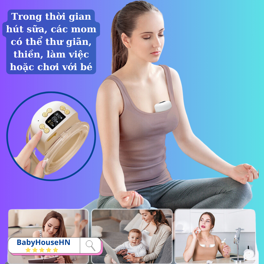 Máy Hút Sữa Không Dây Rảnh Tay Doopser 8010 Cao Cấp Giúp Mẹ Vừa Vắt Sữa Cho Bé Vừa Làm Được Các Công Việc Yêu Thích