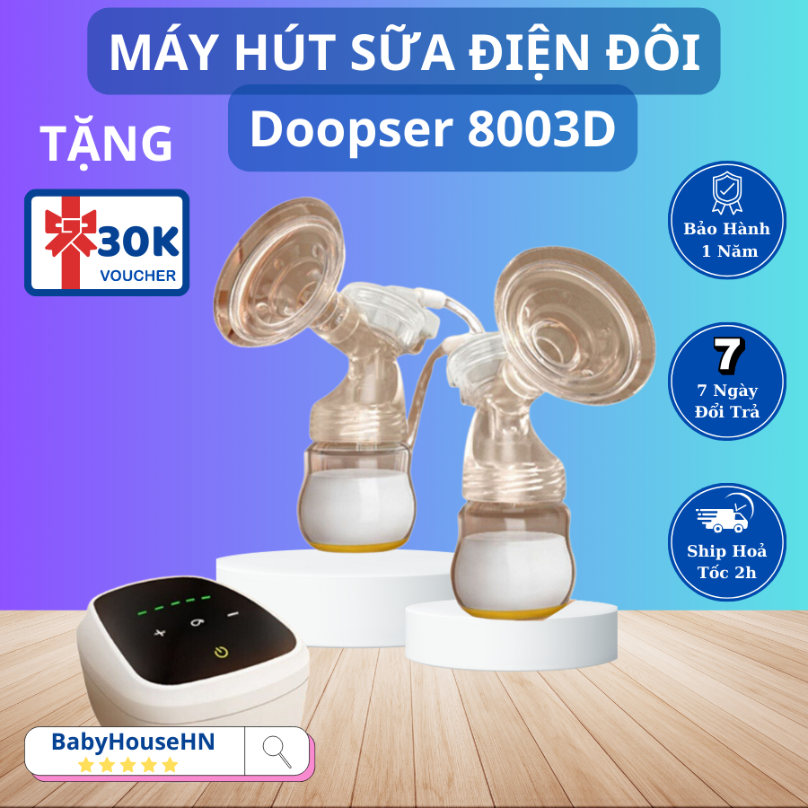 Máy Hút Sữa Không Dây Rảnh Tay Doopser 8010 Cao Cấp Giúp Mẹ Vừa Vắt Sữa Cho Bé Vừa Làm Được Các Công Việc Yêu Thích