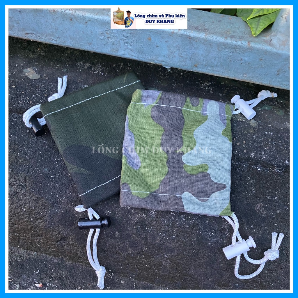 Túi đựng chim bổi chất vải rằn ri cao cấp, đủ các size SML - phụ kiện lồng chim Duy Khang