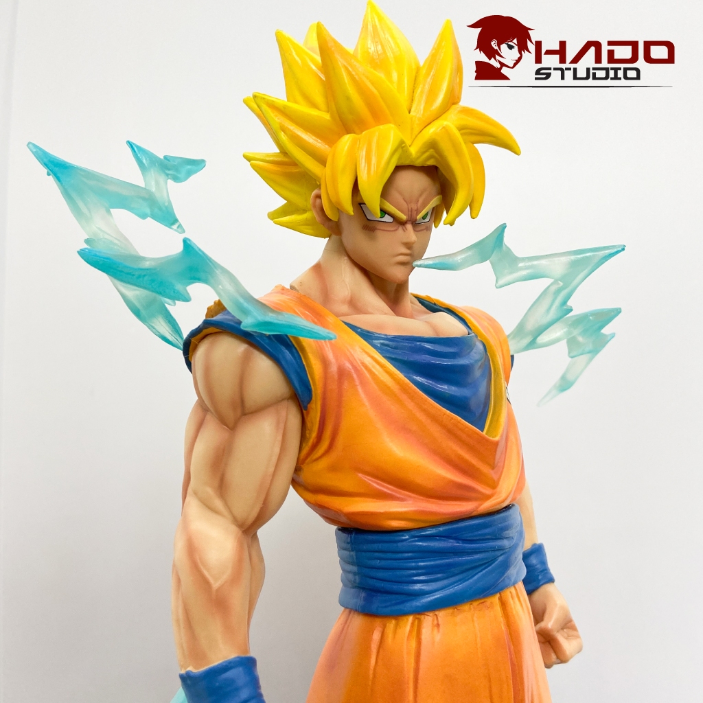 Mô hình Songoku, Siêu Saiyan cấp 3, 2 phiên bản trong Dragon ball, chiều cao 35cm
