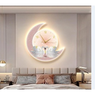  T71 Tranh Tráng Gương Đồng Hồ Có Gắn Đèn Led Cao Cấp  Decor Phòng Khách  Trang Trí  Quà Tặng 