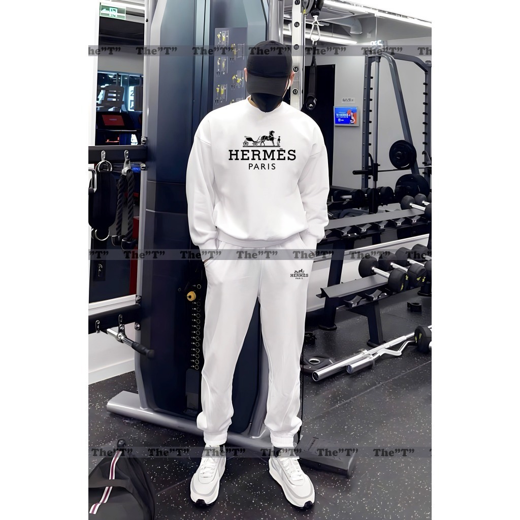 Bộ Nỉ Sweatrer Hermes Nam Nữ Cao Cấp , Hình In 5D. Bộ Nỉ Thu Đông Cao Cấp Hottend JEANLADY888