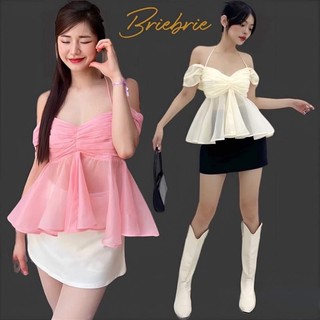 Áo peplum tơ nhún ngực