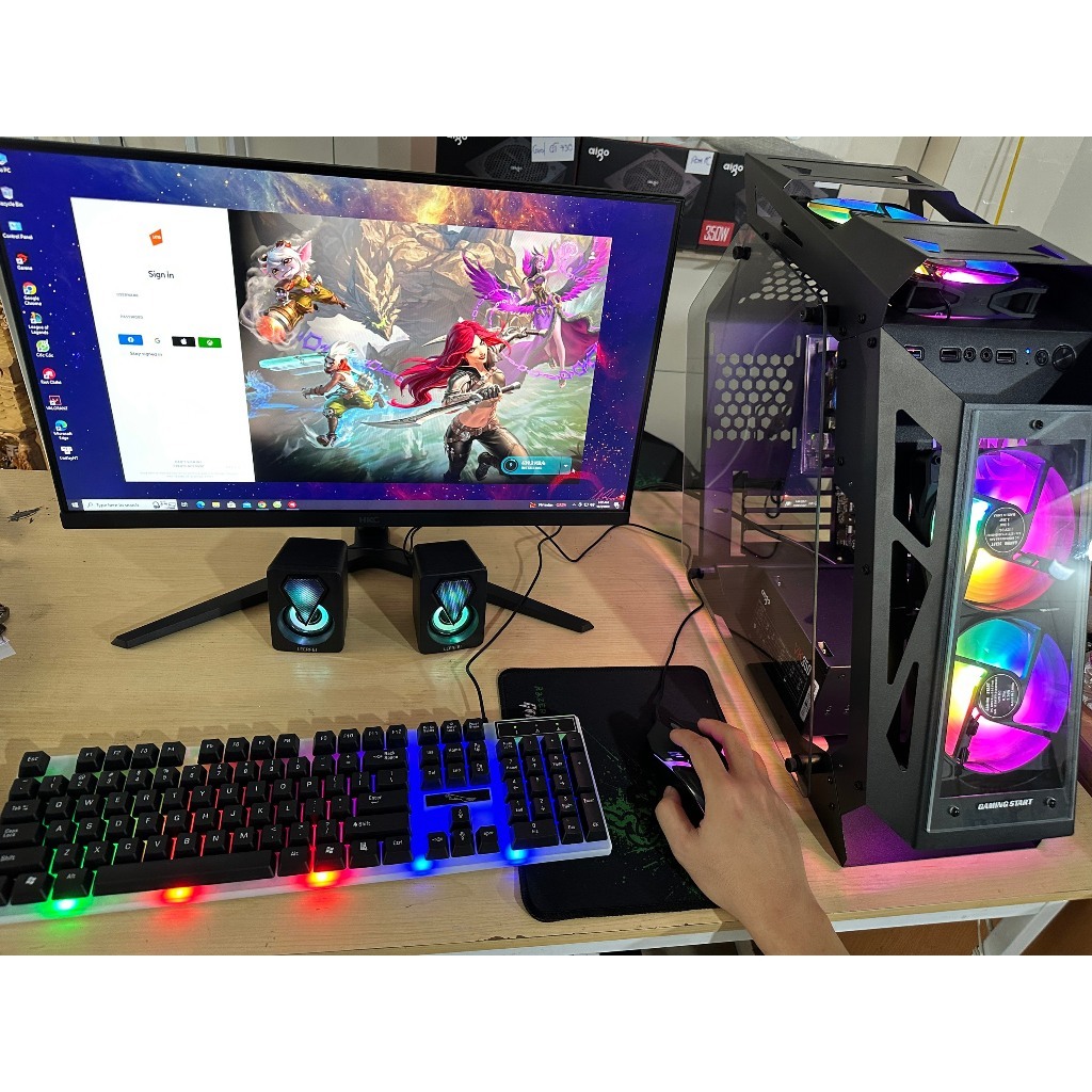 Case Pc Máy Tính Robot Gaming Cao Cấp Core i5 i7, Ram 8Gb, SSD 256Gb, Card rời 1xxx Chiến Mọi Thể Loại Game Online | BigBuy360 - bigbuy360.vn