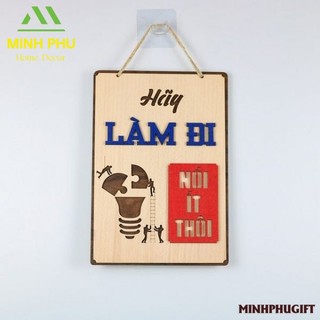 Tranh gỗ động lực slogan tạo động lực theo yêu cầu