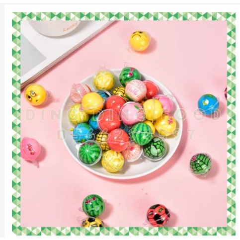 Kẹo dẻo có nhân hình con mắt/ dưa hấu/ dâu tâu/ con vịt/ đào/ Gấu trúc/ kẹo dẻo Halloween loại to 11grg