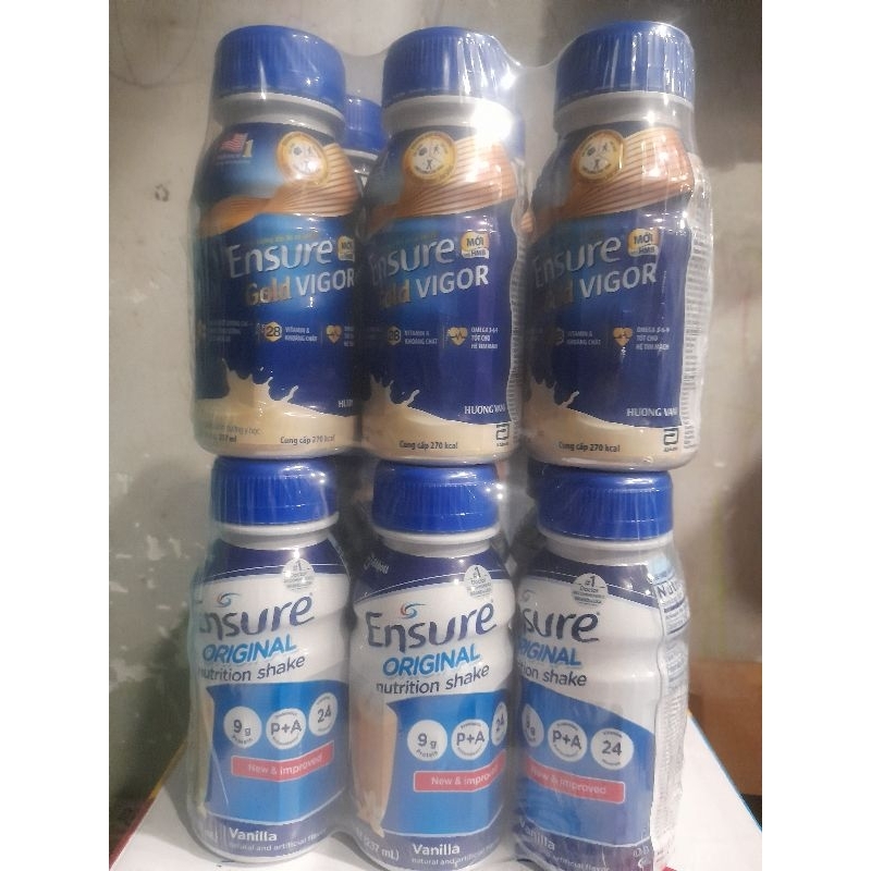 Sữa nước Ensure ORIGINAL/ Esure Gold 237ml lốc 6 chai