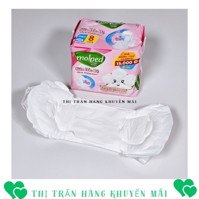 Băng vệ sinh Molped bông organic tự nhiên ban ngày và ban đêm