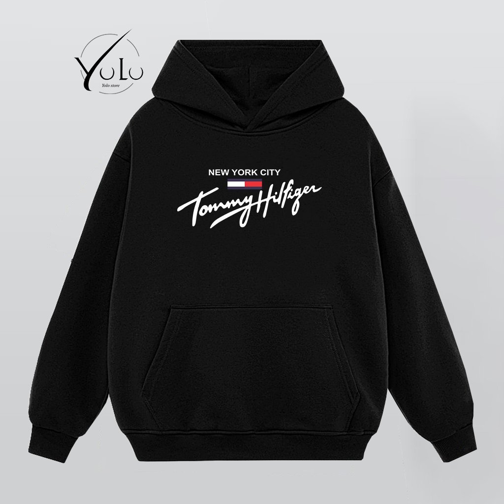 Áo Hoodie nỉ bông HD Tom.my Hilfiger form rộng Unisex dày dặn, ấm áp trendy 2023