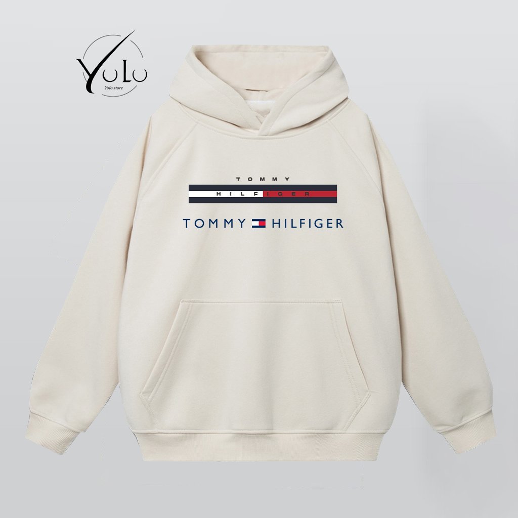 Áo Hoodie nỉ bông HD Tom.my Hilfiger form rộng Unisex dày dặn, ấm áp trendy 2023