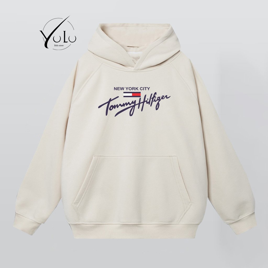 Áo Hoodie nỉ bông HD Tom.my Hilfiger form rộng Unisex dày dặn, ấm áp trendy 2023