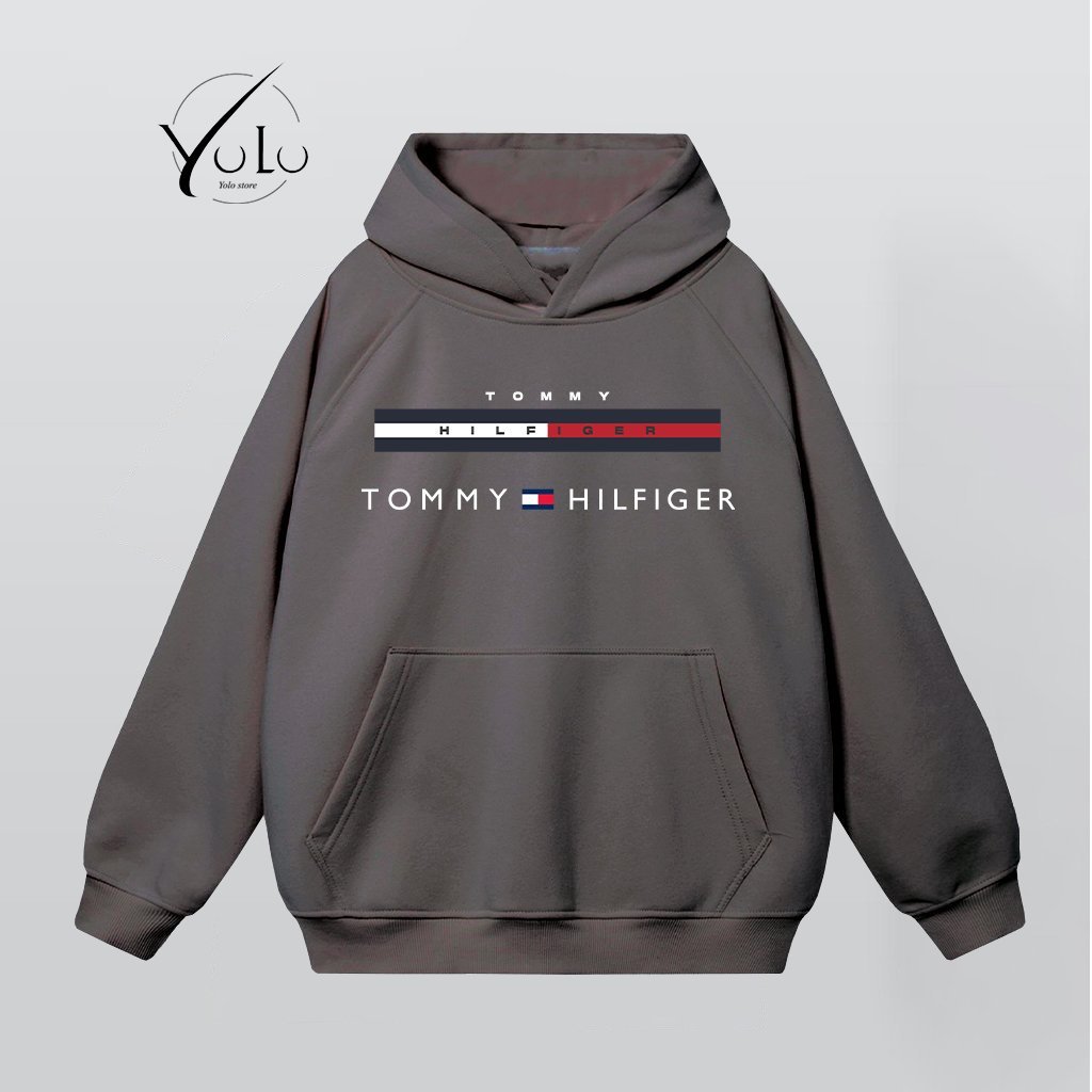 Áo Hoodie nỉ bông HD Tom.my Hilfiger form rộng Unisex dày dặn, ấm áp trendy 2023